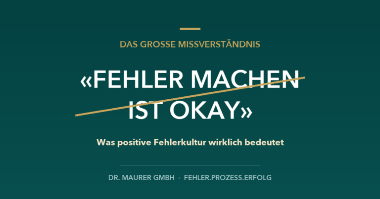 Positive Fehlerkultur bedeutet nicht «Fehler machen ist okay»: Das grosse Missverständnis